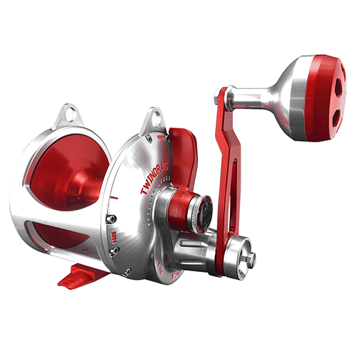 Accurate BV2-1000 Boss Valiant Two Speed Conventional Reel - Silver/Red