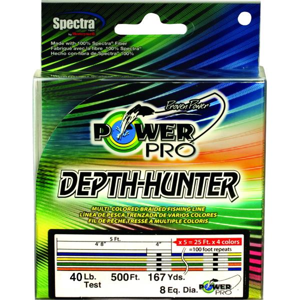 metered braided fishing line Power Pro 167 Yard Depth-Hunter Metered Line (40-Pound)
