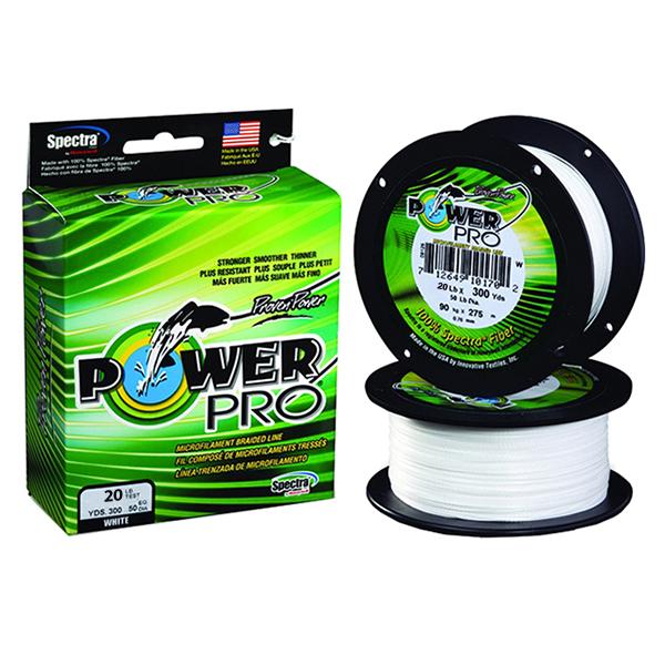 Power Pro Spectra Braided Fishing Line 20 Pounds 300 Yards - White
