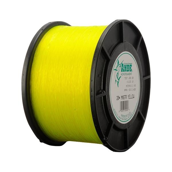 Ande Monster Monofilament Line 100 Pounds 250 Yards - 1/2 Pound Spool -  Yellow