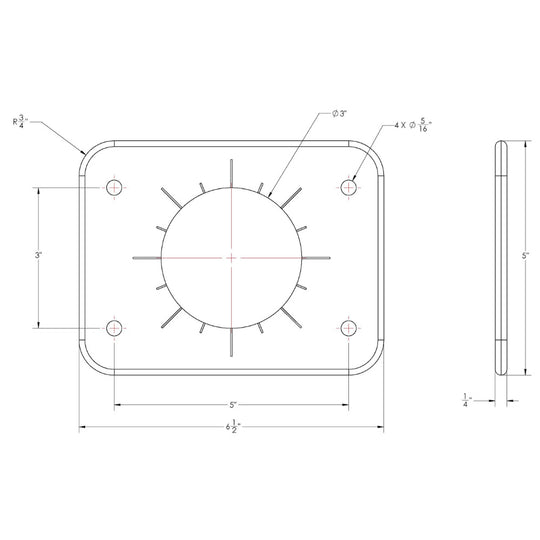 TACO Grand Slam 300 Universal Backing Plate f/GS-300  GS-390 - Pair [BP-0300BSY-1]