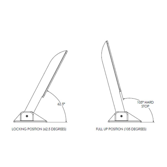 TACO Command Ratchet Hinge - 18-1/2" - 316 Stainless Steel Polished w/Hard Stop [H25-0048]