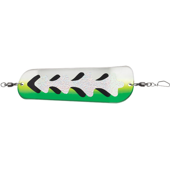 Luhr-Jensen Money Roll Flasher - 8-1/4" - Glow Biohazard [5860-008-1756]