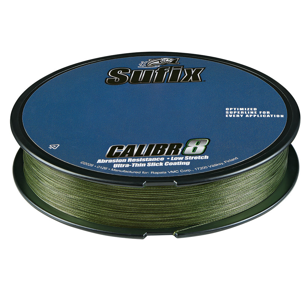 Sufix Calibr8 Braid 150yds 15lb - Low Vis Green [694-015G]
