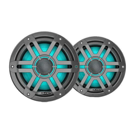 JL Audio M200 Marine Speakers 7.7" w/LED  Grey Sport Grille [010-04757-01]