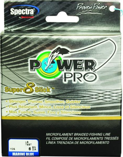 Power Pro Super 8 Slick Braided Fishing Line 30 Pounds 150 Yards - Marine Blue - Bulluna.com