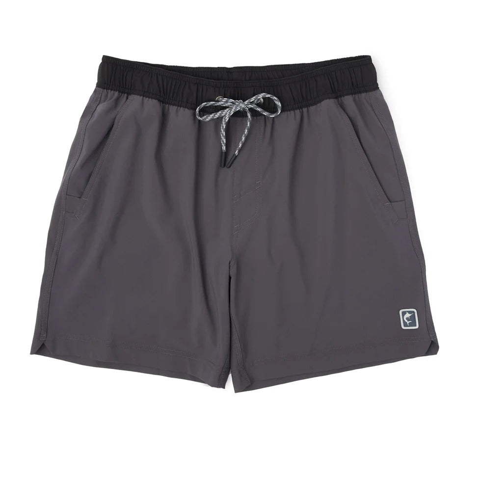 Pelagic Leiday Elastic Waist Lined Shorts 17" Graphite - Size M (HN)
