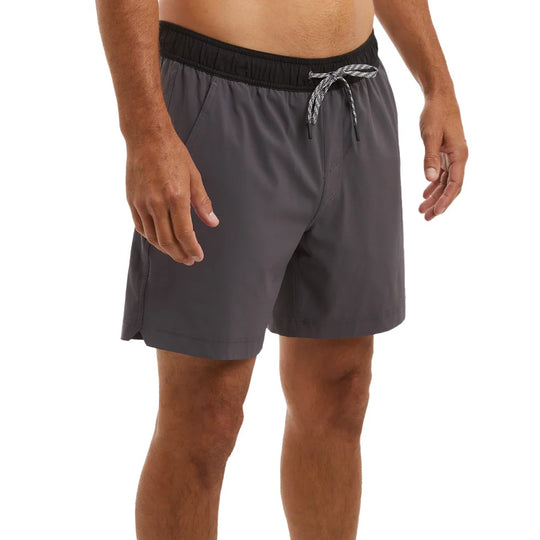 Pelagic Leiday Elastic Waist Lined Shorts 17" Graphite - Size M (HN)