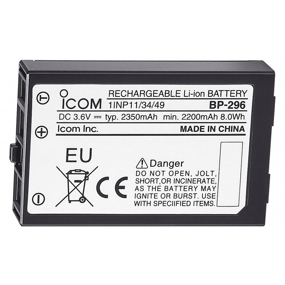 Icom BP-296 Li-Ion Battery - 3.6V - 2350mAh f/M37 [BP296]