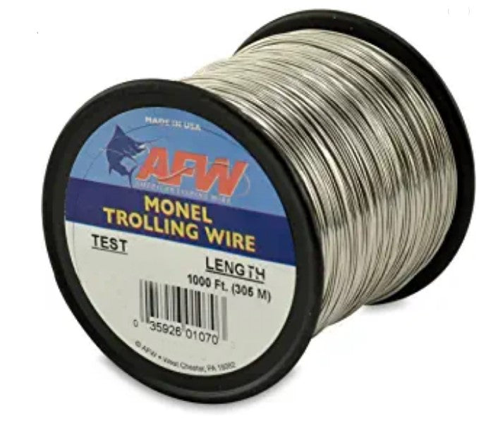 American Fishing Wire Monel Trolling Wire (Single Strand), Bright Color 80 pound Test, 1000 Feet