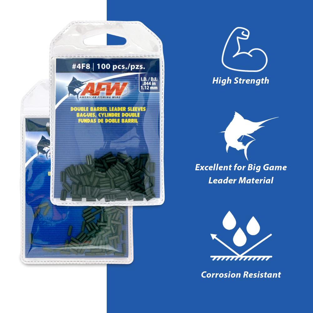 AFW Thin Wall Double Barrel Sleeves, Size #7T, .053 in / 1.35 mm ID, Black, 25 pc