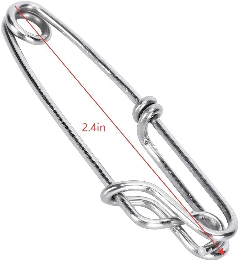 Stainless Steel Fishing Swivel Snap Kit – Quick Lock Fishing Clips for Lures, Rigs & Downriggers 30-Piece