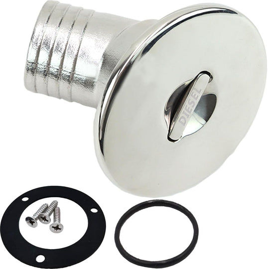 Boat Deck Diesel Fill/Filler 1-1/2 Inch(38mm) with Keyless B Cap 316 Stainless Steel (HN)