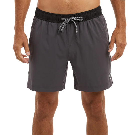 Pelagic Leiday Elastic Waist Lined Shorts 17" Graphite - Size M (HN)