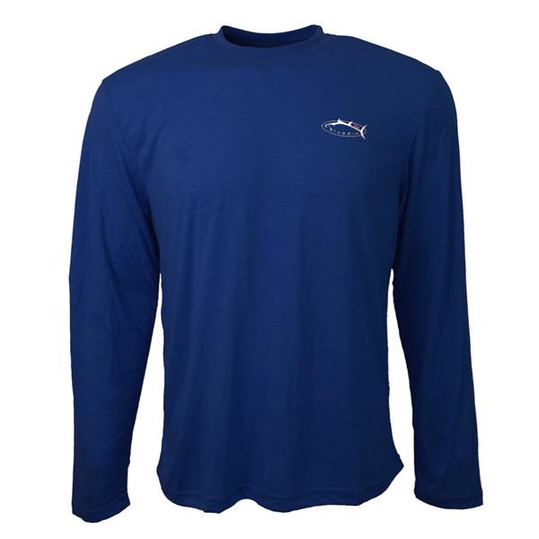 Bluefin USA Basic Navy Long Sleeve Tech Sun Shirt S (HN)