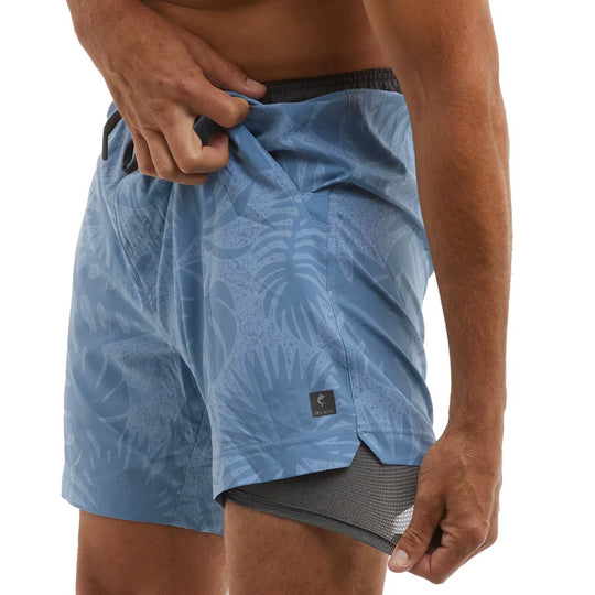 Pelagic Leiday Elastic Waist Lined Shorts 17" - SLATE Size M (HN)