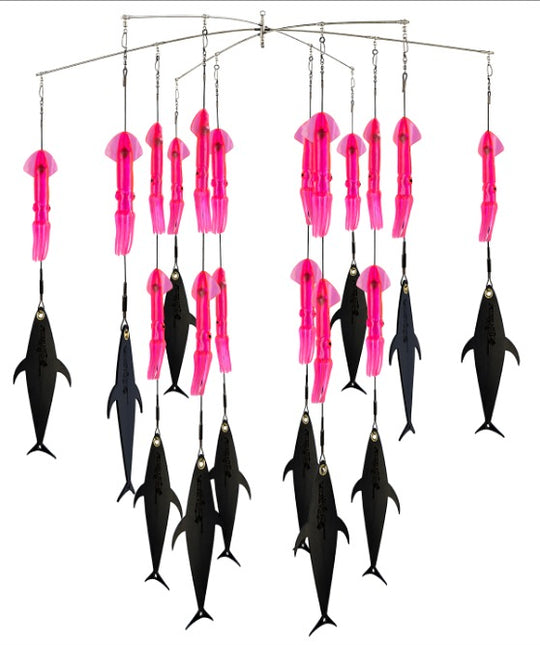 FishRazr Flapz And Squid Dredge 38" Bar (18) 9" SQUID (12) Flapz