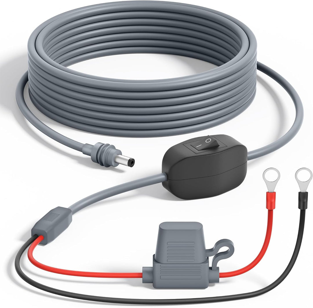 Starlink Mini 12V Battery Power Cable with Switch – 16.4FT