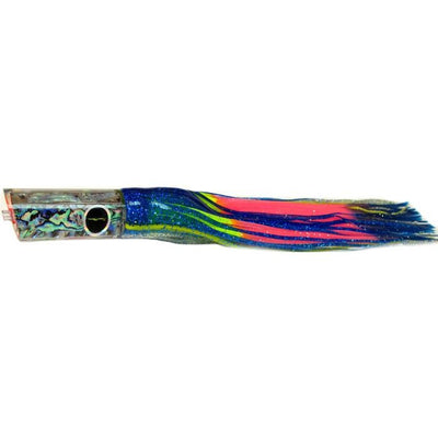 Black Bart Kona Classic Tube Medium Heavy Tackle Lure - Blue Yellow/Rainbow - Bulluna.com
