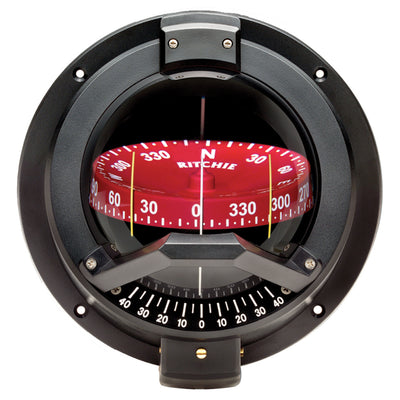 Ritchie BN-202 Navigator Compass - Bulkhead Mount - Black [BN-202] - Bulluna.com