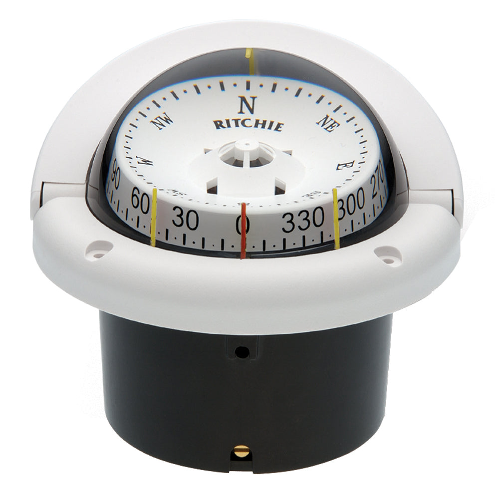 Ritchie HF-743W Helmsman Compass - Flush Mount - White [HF-743W] - Bulluna.com