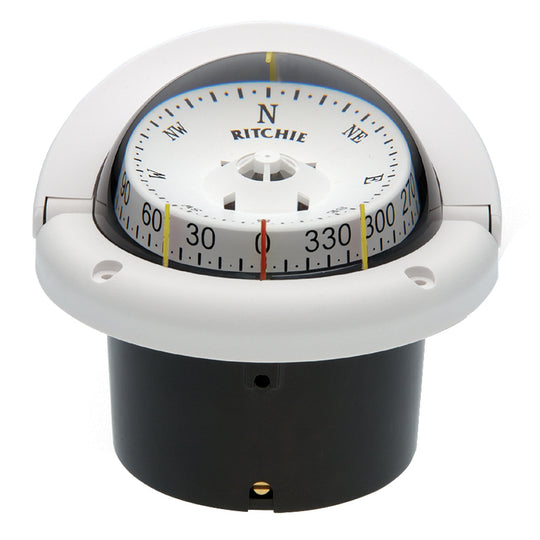 Ritchie HF-743W Helmsman Compass - Flush Mount - White [HF-743W] - Bulluna.com