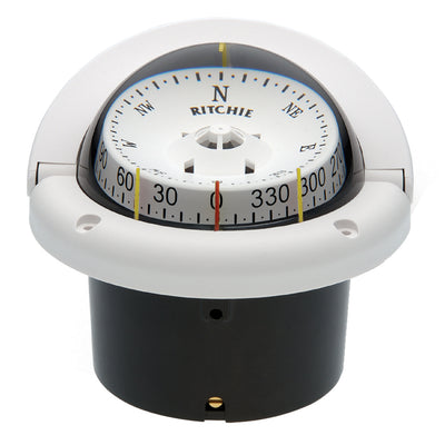 Ritchie HF-743W Helmsman Compass - Flush Mount - White [HF-743W] - Bulluna.com
