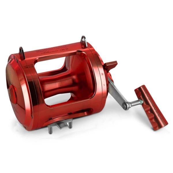 Alutecnos Albacore 130 Two Speed Reel - Red - Bulluna.com