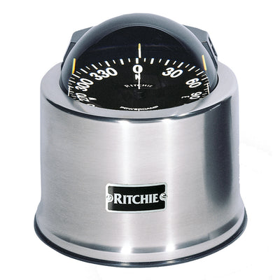 Ritchie SP-5-C GlobeMaster Compass - Pedestal Mount - Stainless Steel - 12V - 5 Degree Card [SP-5-C] - Bulluna.com