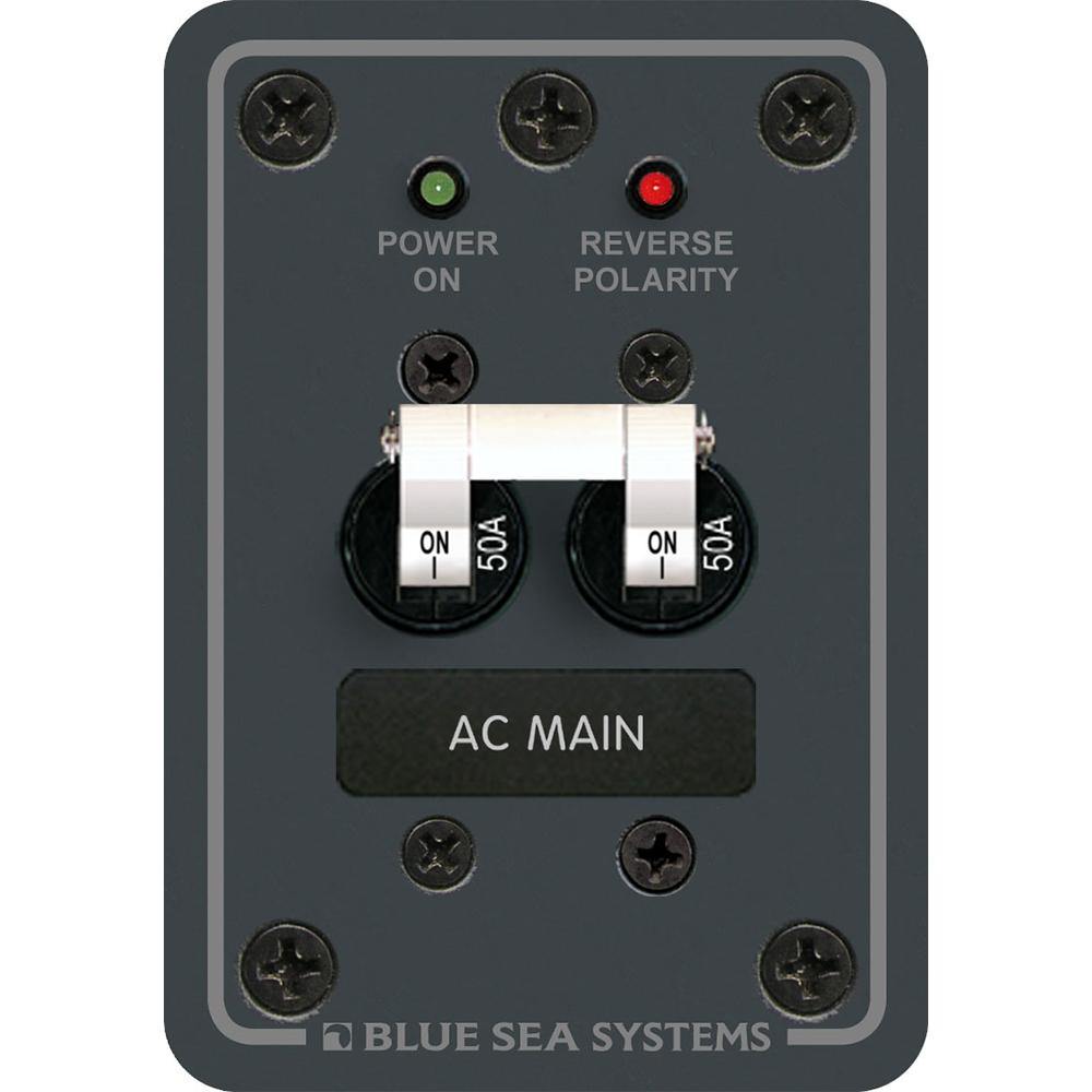 Blue Sea 8079 AC Main Only Circuit Breaker Panel - White Switches [8079] - Bulluna.com