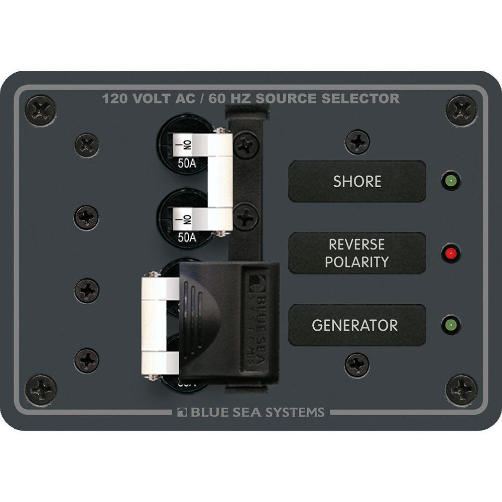 Blue Sea 8061 AC Toggle Source Selector 120V AC - 50AMP [8061] - Bulluna.com