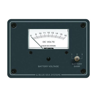 Blue Sea 8015 DC Analog Voltmeter w/Panel [8015] - Bulluna.com