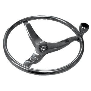 Marpac Stainless Steel Steering Wheel Kit With Control Knob For Dometic Hydraulic Steering - 15-1/2 Inches - Bulluna.com