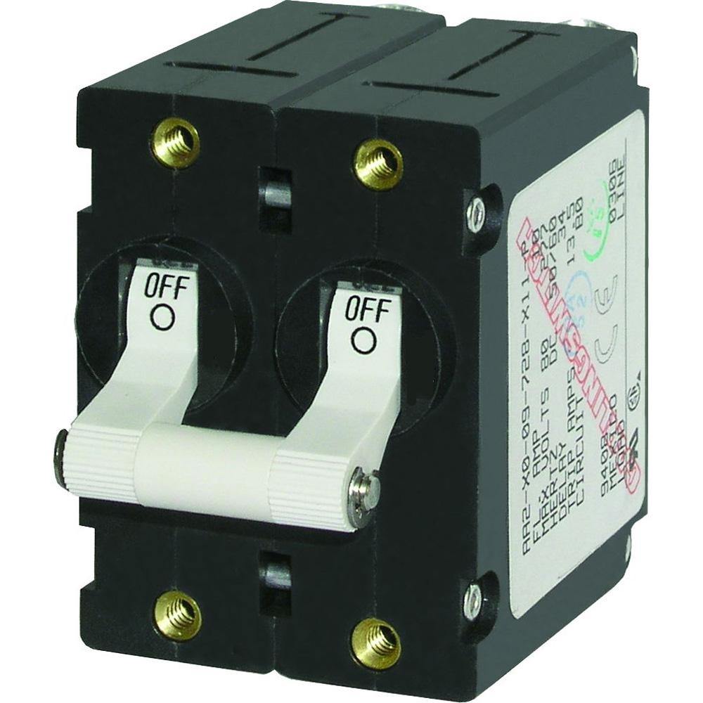 Blue Sea 7238 A-Series Double Pole Toggle - 30AMP - White [7238] - Bulluna.com