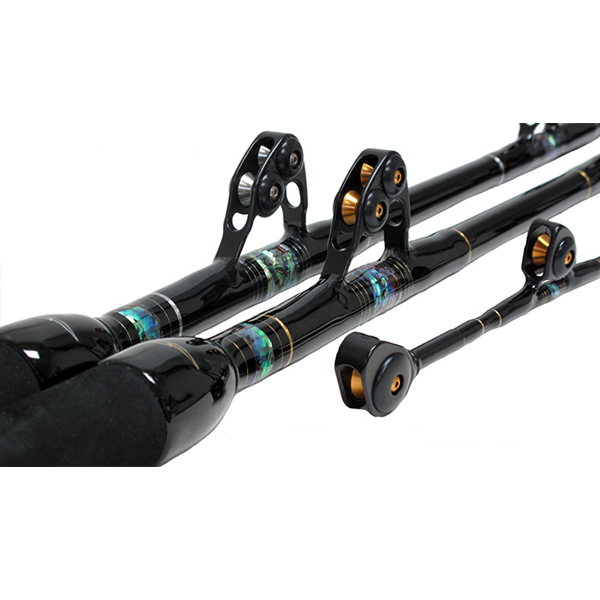 Black Bart Blue Water Pro 30 Pound Stand Up 2 Piece 6 Feet Trolling Rod with Express Roller Guides - Bulluna.com