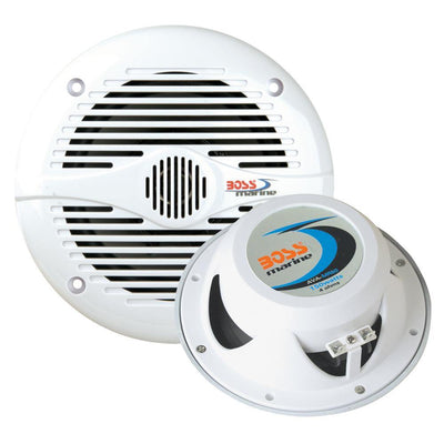 Boss Audio MR50W 5.25" Round Marine Speakers - (Pair) White [MR50W] - Bulluna.com