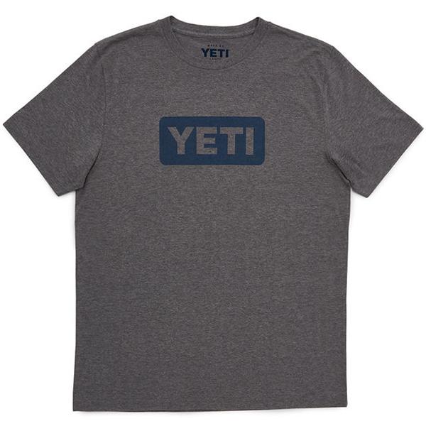Yeti Logo Badge Grey Short Sleeve Tee Shirt - Bulluna.com