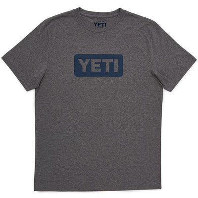 Yeti Logo Badge Grey Short Sleeve Tee Shirt - Bulluna.com