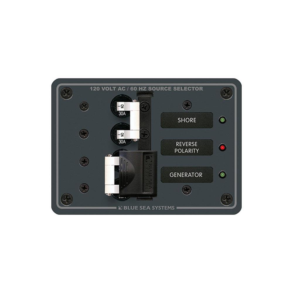 Blue Sea 8032 AC Toggle Source Selector 120V AC - 30AMP - White Switches [8032] - Bulluna.com
