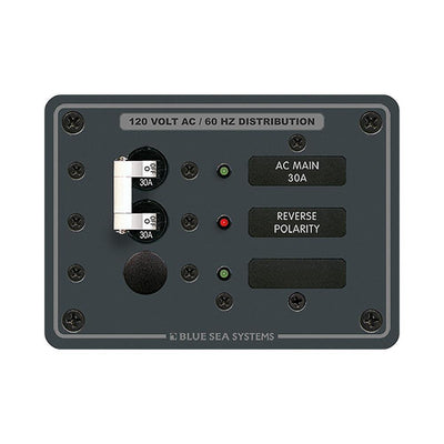 Blue Sea 8029 AC Main +1 Position Breaker Panel - White Switches [8029] - Bulluna.com