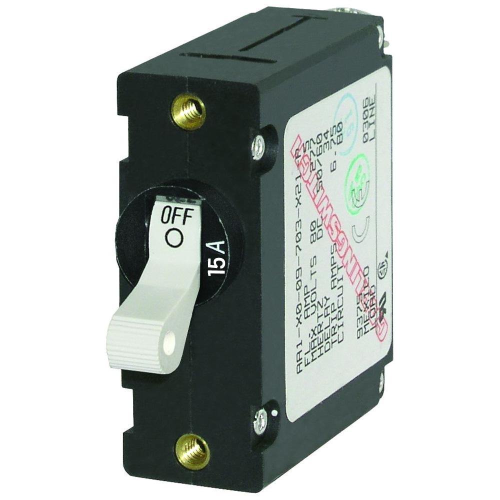 Blue Sea 7210 AC/DC Single Pole Magnetic World Circuit Breaker - 15AMP [7210] - Bulluna.com
