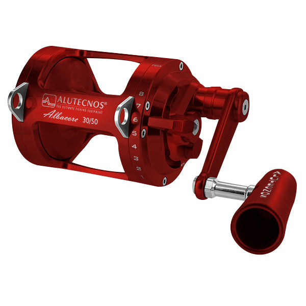 Alutecnos Albacore 30-50 Wide One Speed Reel - Red