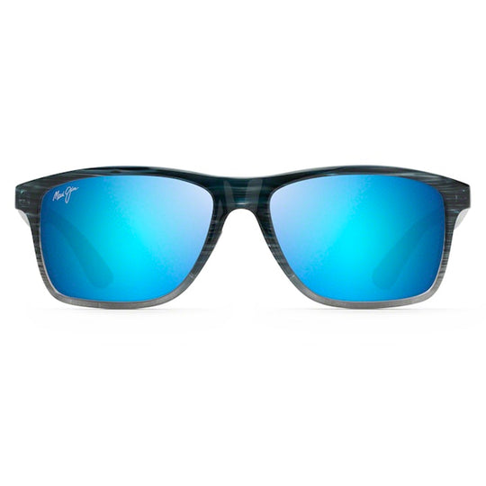 Maui Jim Onshore Blue Black Stripe Fade - Blue Hawaii Sunglasses - Bulluna.com
