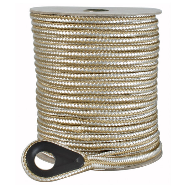 Marpac Braid Nylon Anchor Line - 1/2 Inches x 150 Feet - Gold - 1,040 Pounds - Bulluna.com