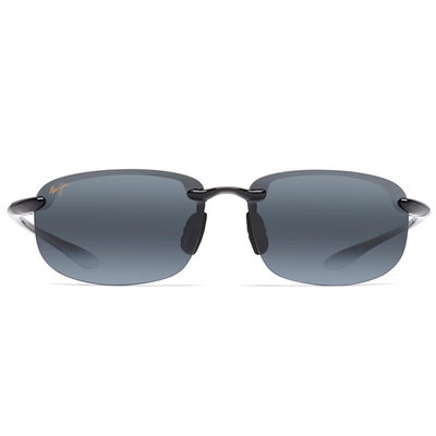 Maui Jim Ho'okipa Gloss Black - Neutral Grey Sunglasses - Bulluna.com