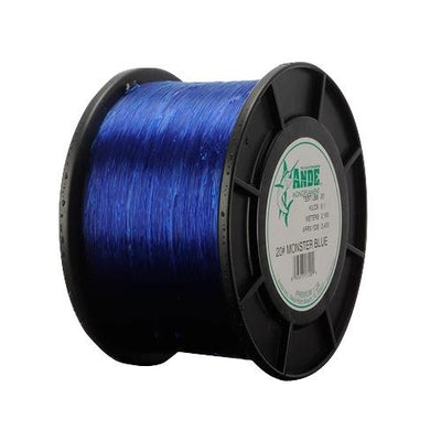 Ande Monster Monofilament Line 50 Pounds 500 Yards - 1/2 Pound Spool - Blue - Bulluna.com