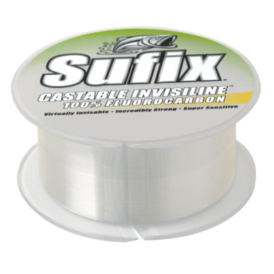 Sufix Castable Invisiline Fluorocarbon Leader - 20 Pounds 200 Yards - Clear - Bulluna.com