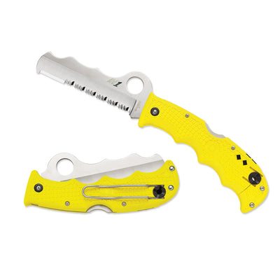 Spyderco Assist Salt Lightweight with Carbide Tip Yellow Knife - Bulluna.com