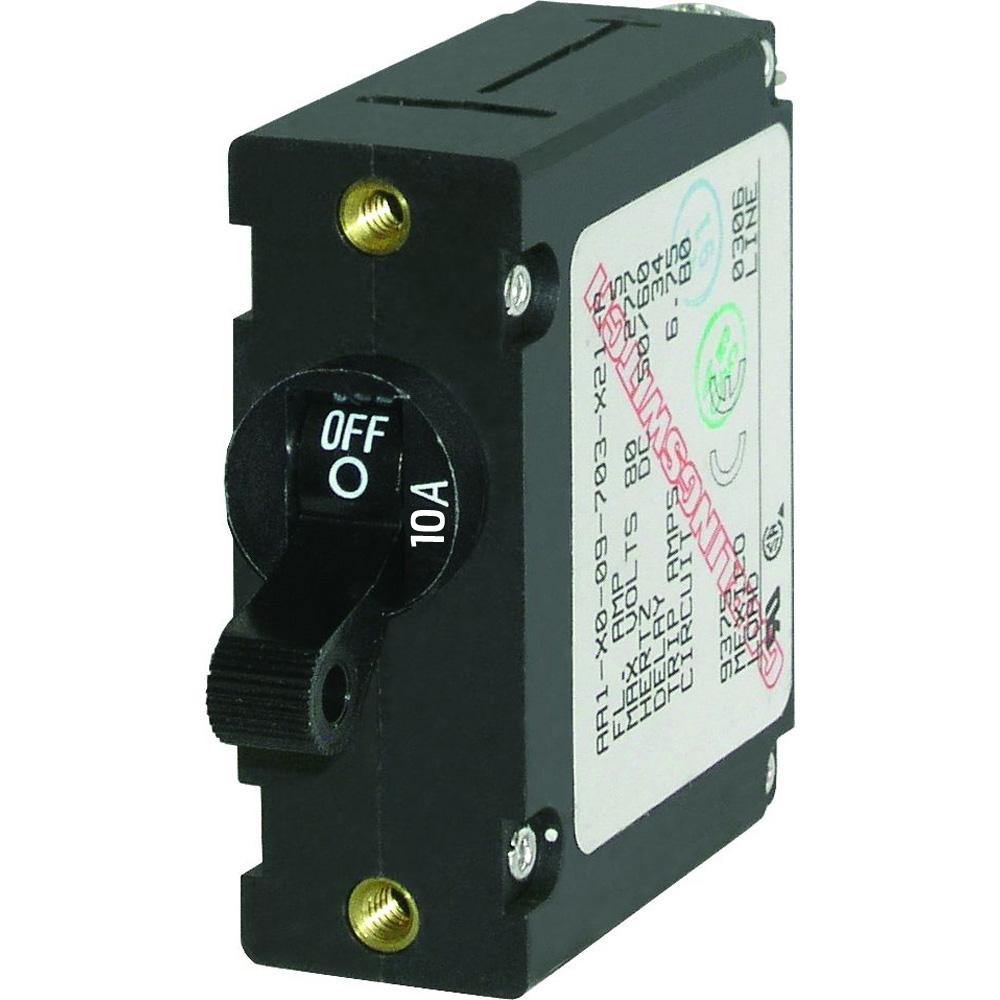 Blue Sea 7204 AC / DC Single Pole Magnetic World Circuit Breaker - 10 Amp [7204] - Bulluna.com