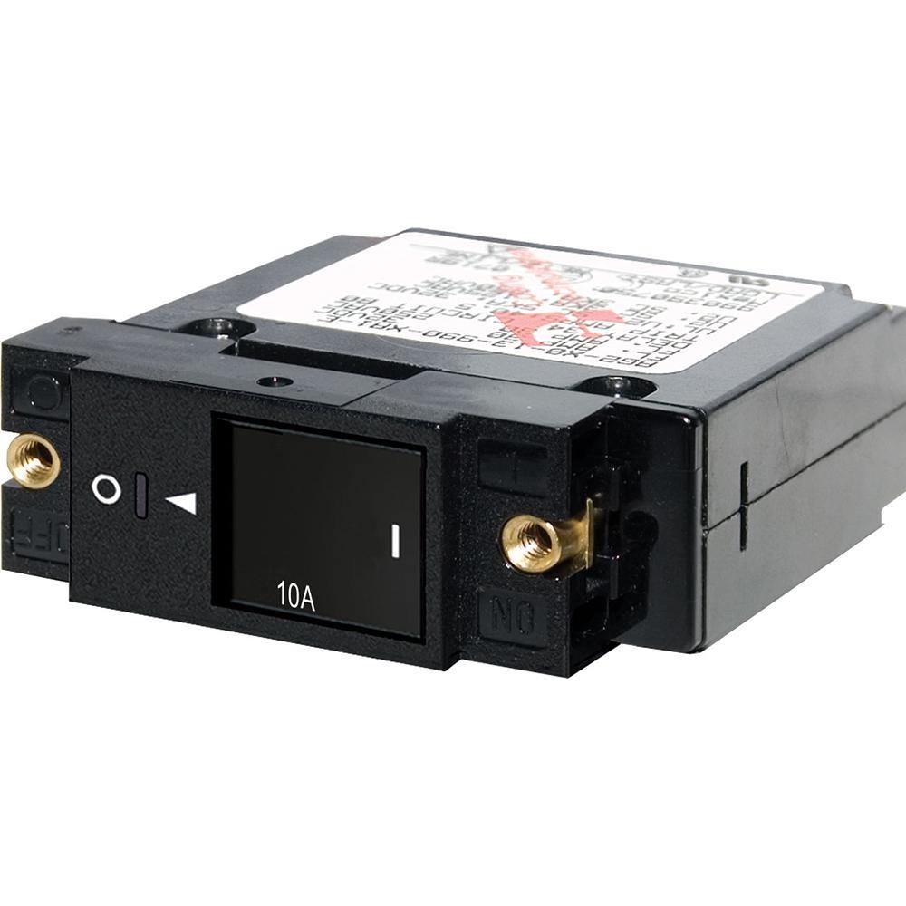 Blue Sea 7427 Single Pole Small Case 2" Slot Reset Rocker Circuit Breaker - 10 Amp [7427] - Bulluna.com